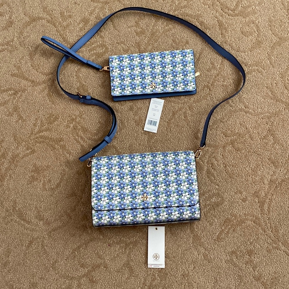 Tory Burch Emerson crossbody and wallet/wristlet